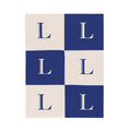 Lirita’ ita Signature Monogram Velveteen Plush Blanket – Royal Blue