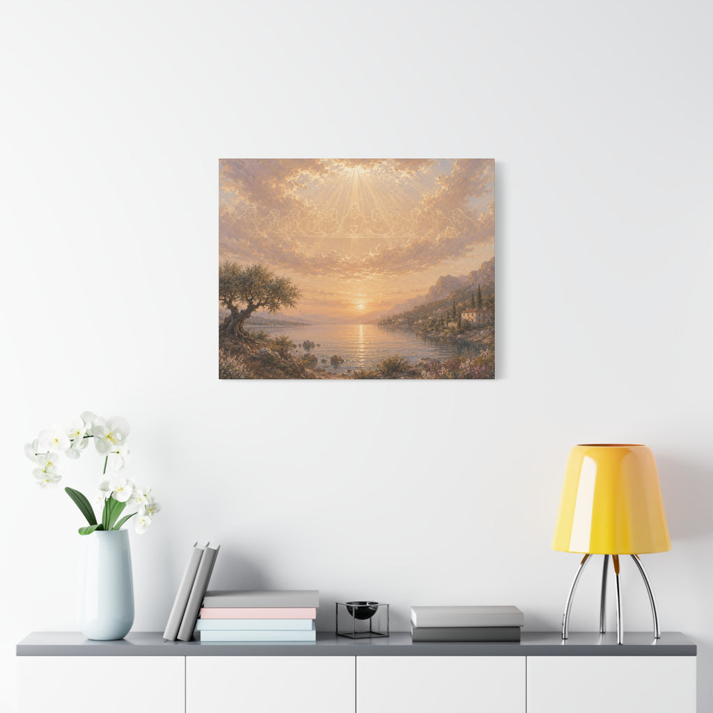 The Last Supper of Jesus & the Sacred Olive Tree | Christian Canvas Wall Art