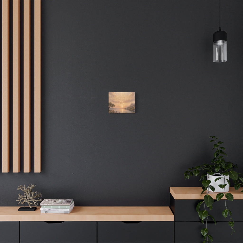 Christian canvas wall art displayed on a modern dark wall
